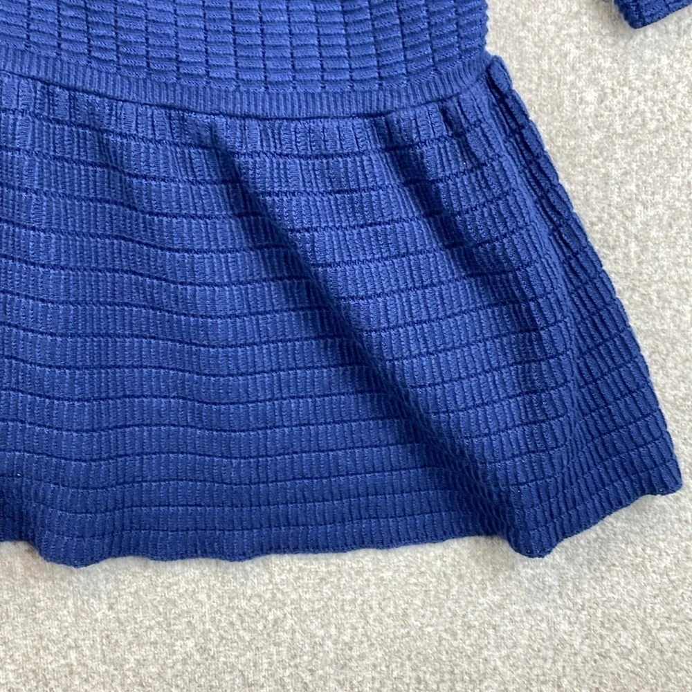Lane Bryant full zip cardigan blue with peplum hem boho classic casual 22/24